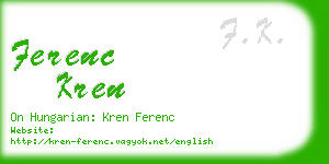 ferenc kren business card